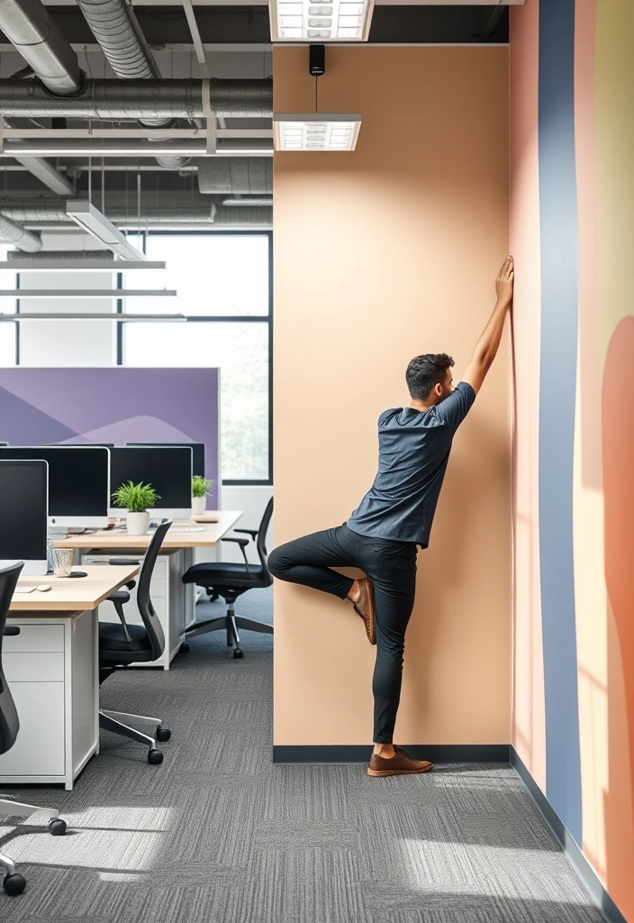 11 Crucial Body Stretches You Need for Ultimate Flexibility (Don't Skip #4!) - 8. Wall Stretch