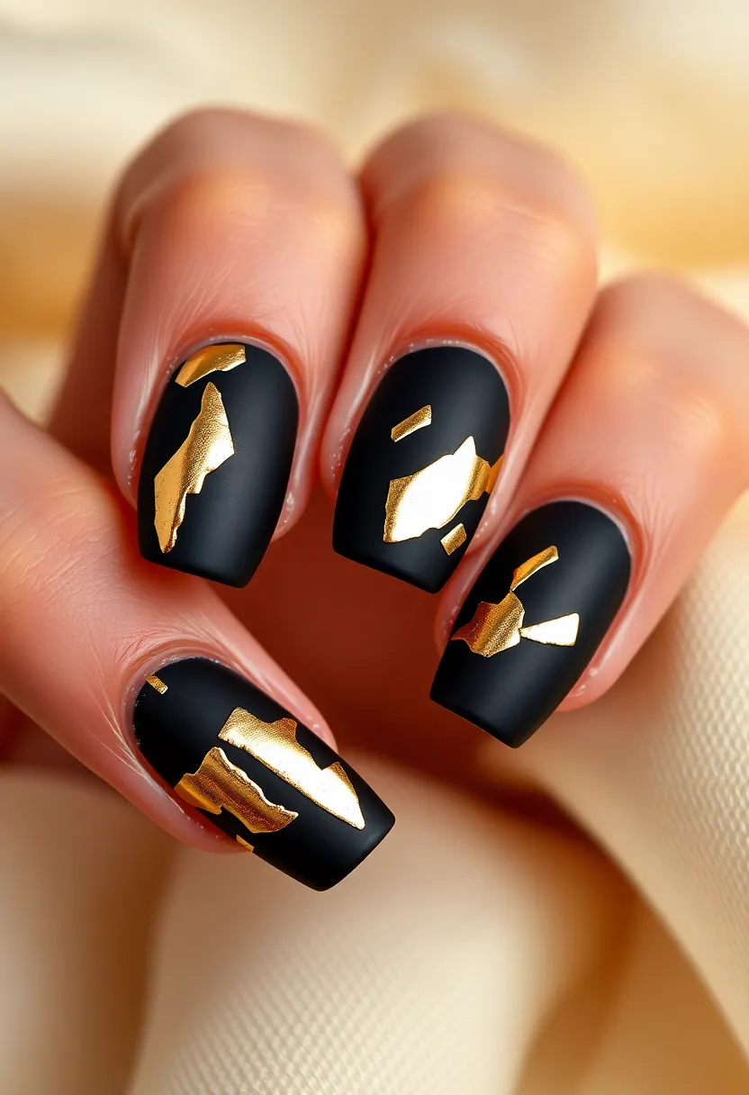 15 Trendy New Year's Nails Designs That Will Make You the Life of the Party! - 8. Elegant Gold Foil