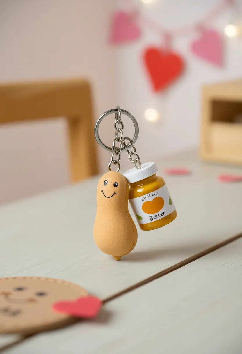 21 Creative and Humorous Valentine's Gifts for Boyfriends That They Won't Forget! - 10. 'You’re the Peanut to My Butter' Keychain