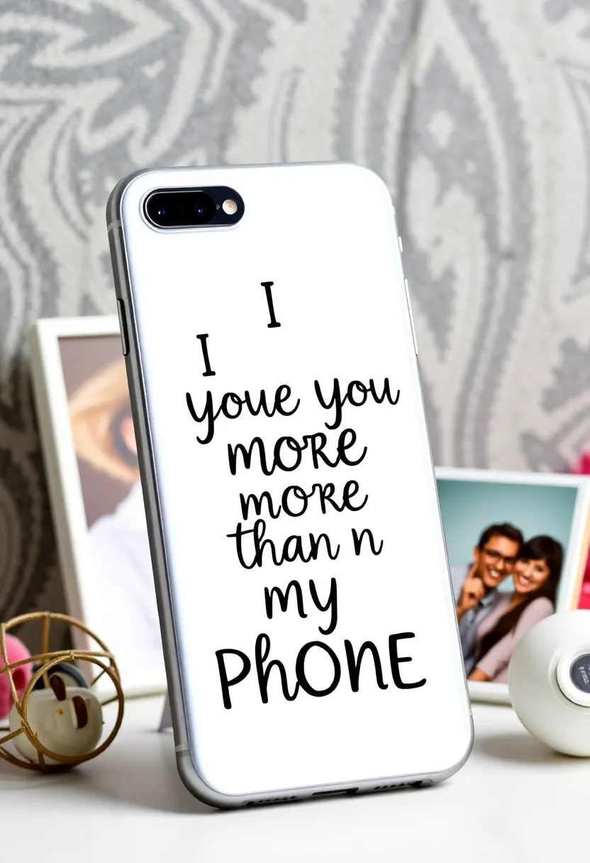 21 Creative and Humorous Valentine's Gifts for Boyfriends That They Won't Forget! - 12. 'I Love You More Than My Phone' Phone Case