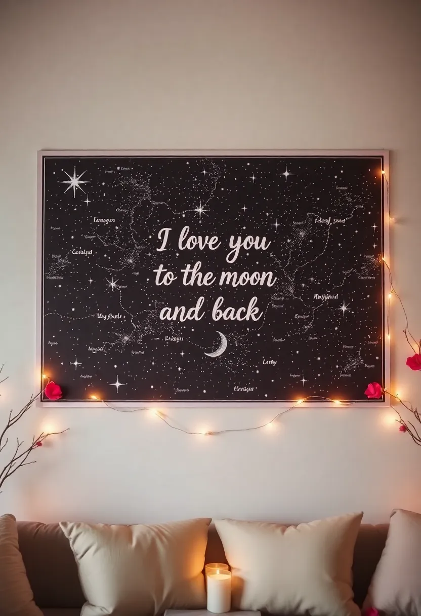 21 Creative and Humorous Valentine's Gifts for Boyfriends That They Won't Forget! - 18. 'I Love You to the Moon and Back' Star Map