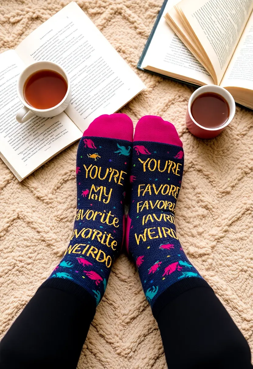 21 Creative and Humorous Valentine's Gifts for Boyfriends That They Won't Forget! - 20. 'You’re My Favorite 'Weirdo' Socks