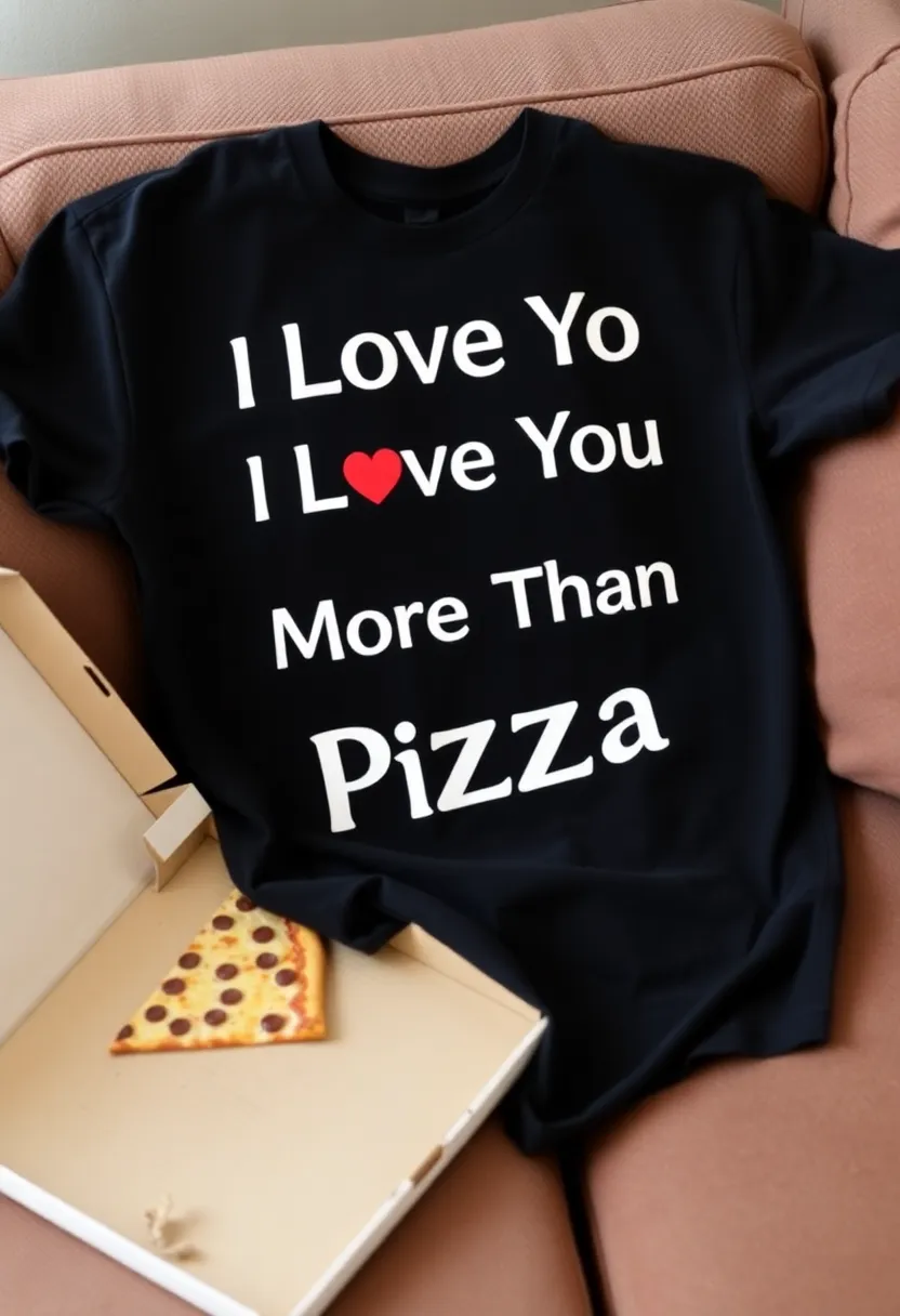 21 Creative and Humorous Valentine's Gifts for Boyfriends That They Won't Forget! - 6. Funny 'I Love You More Than Pizza' T-Shirt