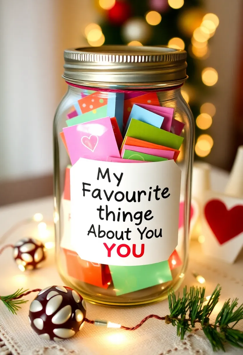 21 Creative and Humorous Valentine's Gifts for Boyfriends That They Won't Forget! - 9. 'My Favorite Thing About You' Jar