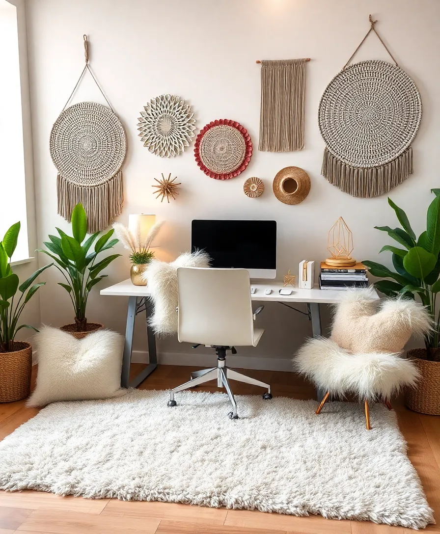 25 Stunning Office Job Aesthetic Ideas to Transform Your Workspace (You Won't Believe #12!) - 19. Soft Textures