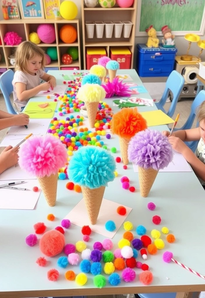 12 Creative Kid's Craft Projects for Every Season (You Won't Believe #7!) - 6. Summer Ice Cream Cone Crafts