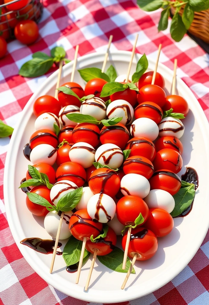 15 Easy Plant-Based Meal Prep Ideas You Can Make in Under 30 Minutes! - 13. Caprese Salad Skewers