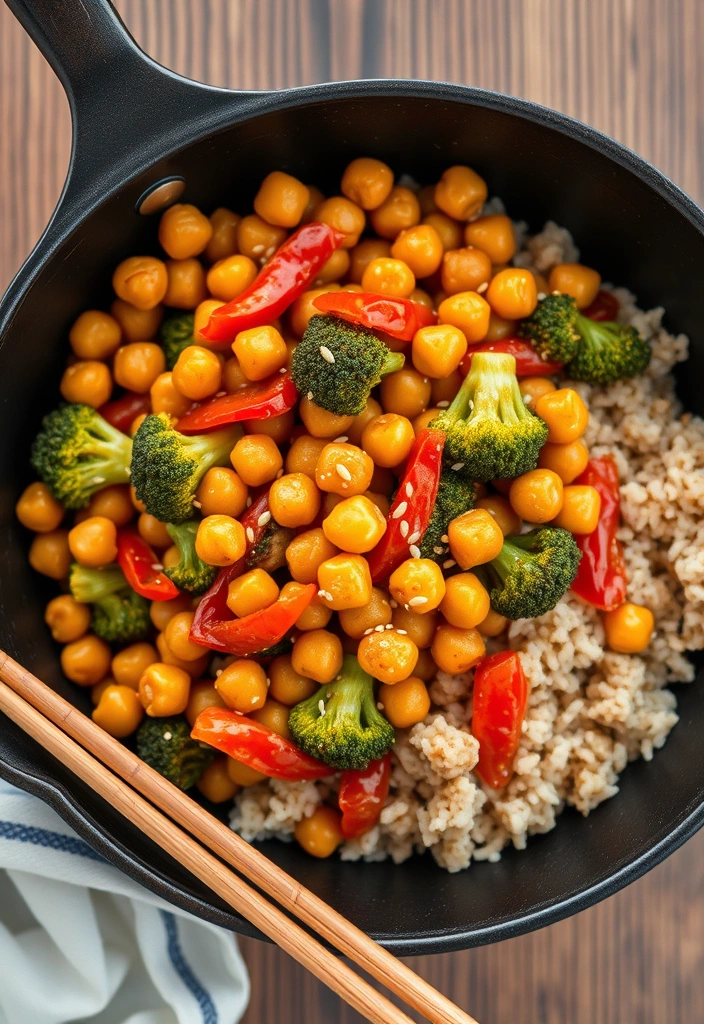 15 Easy Plant-Based Meal Prep Ideas You Can Make in Under 30 Minutes! - 2. Chickpea Stir-Fry