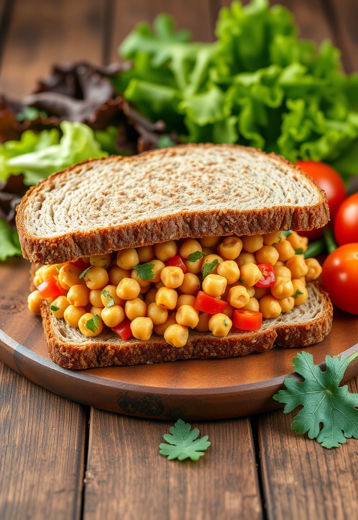 15 Easy Plant-Based Meal Prep Ideas You Can Make in Under 30 Minutes! - 7. Chickpea Salad Sandwich