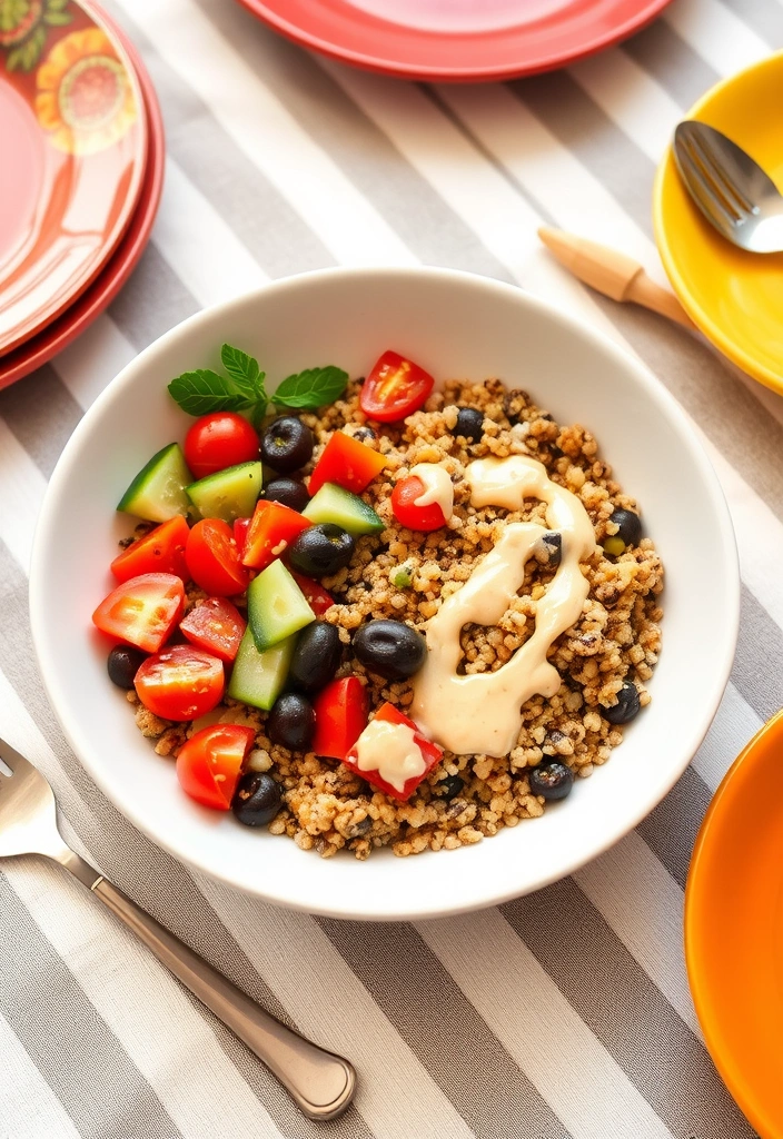 15 Easy Plant-Based Meal Prep Ideas You Can Make in Under 30 Minutes! - 8. Mediterranean Grain Bowl