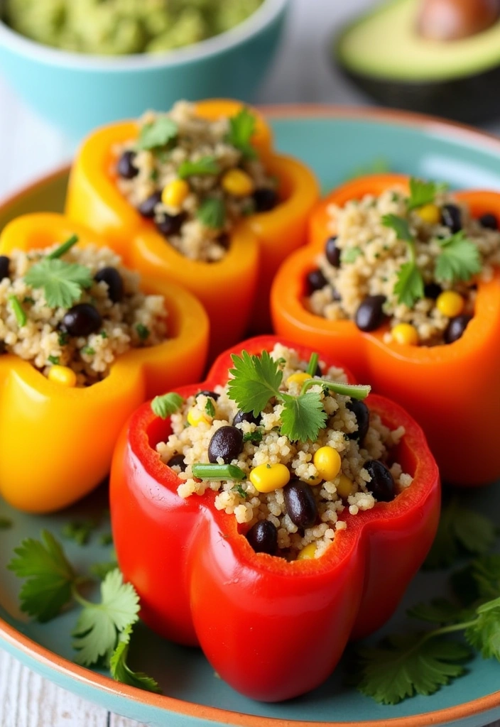 15 Healthy Dinner Recipes That Are So Delicious You'll Forget They're Good for You! - 1. Quinoa and Black Bean Stuffed Peppers