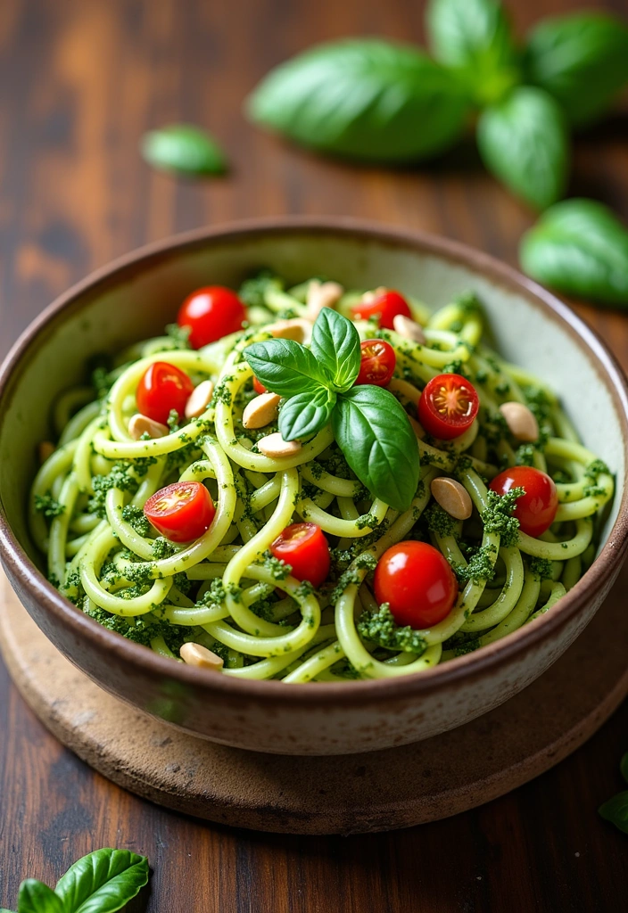 15 Healthy Dinner Recipes That Are So Delicious You'll Forget They're Good for You! - 3. Zucchini Noodles with Pesto