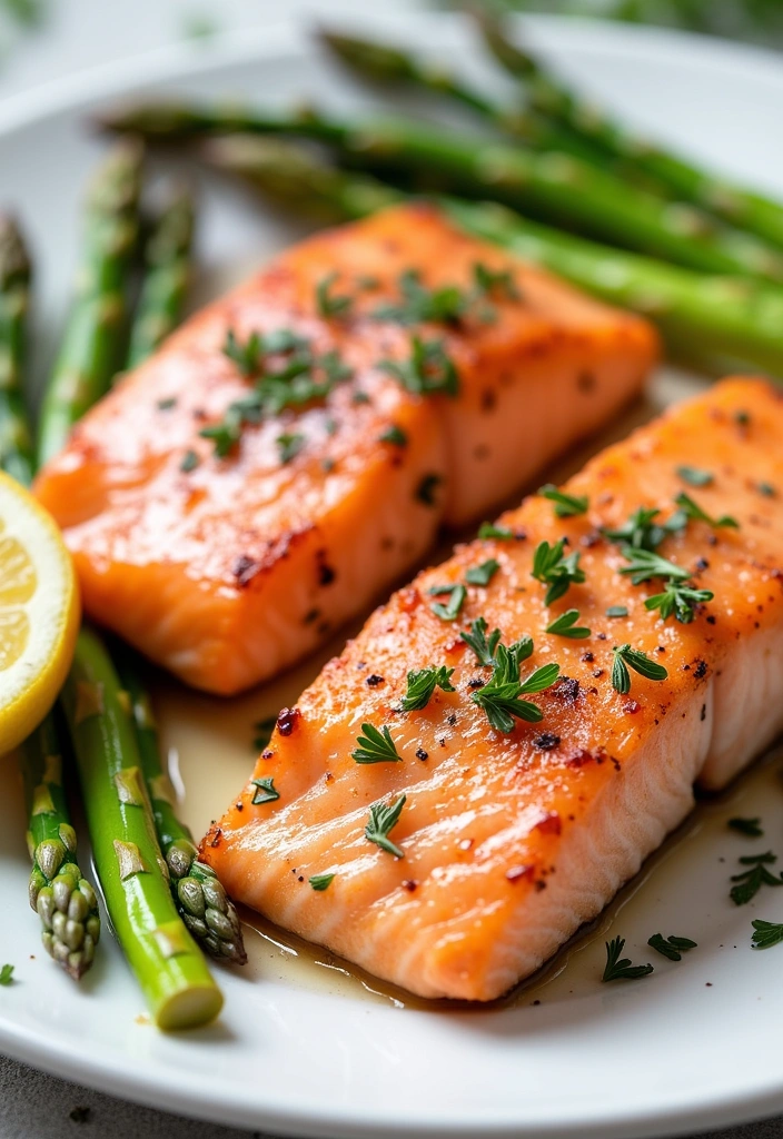 15 Healthy Dinner Recipes That Are So Delicious You'll Forget They're Good for You! - 4. Baked Salmon with Asparagus