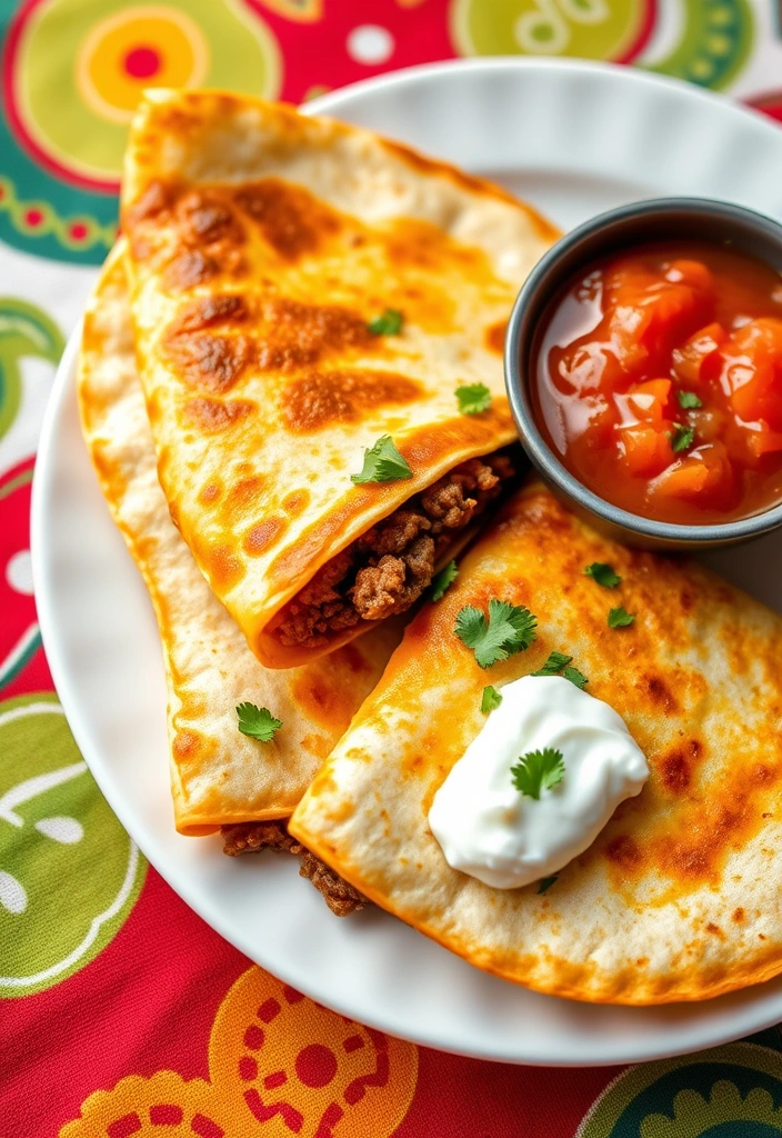 15 Mouthwatering Ground Beef Recipes That Will Make Dinner a Breeze! - 11. Beef Quesadillas