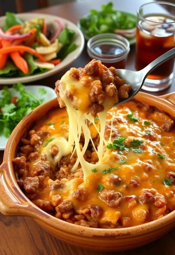 15 Mouthwatering Ground Beef Recipes That Will Make Dinner a Breeze! - 2. Cheesy Beef and Rice Casserole