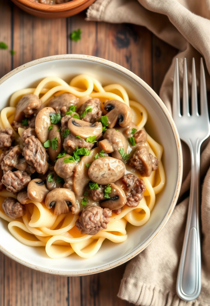 15 Mouthwatering Ground Beef Recipes That Will Make Dinner a Breeze! - 4. Beef Stroganoff