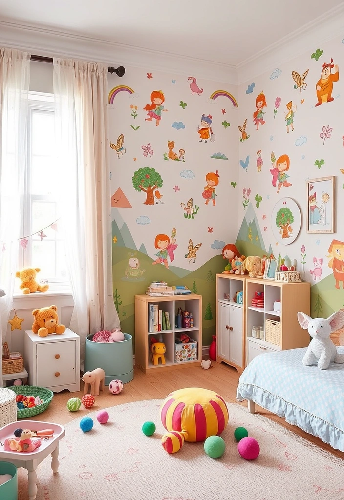 18 Wall Paper Background Transformations That Will Blow Your Mind (Check Out #4!) - 13. Whimsical Wonderland