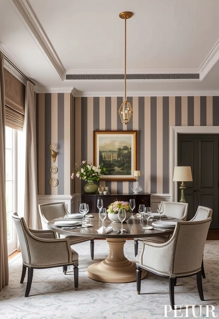 18 Wall Paper Background Transformations That Will Blow Your Mind (Check Out #4!) - 16. Sophisticated Stripes