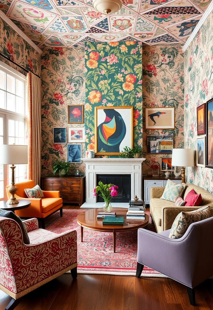 18 Wall Paper Background Transformations That Will Blow Your Mind (Check Out #4!) - 18. Eclectic Mix