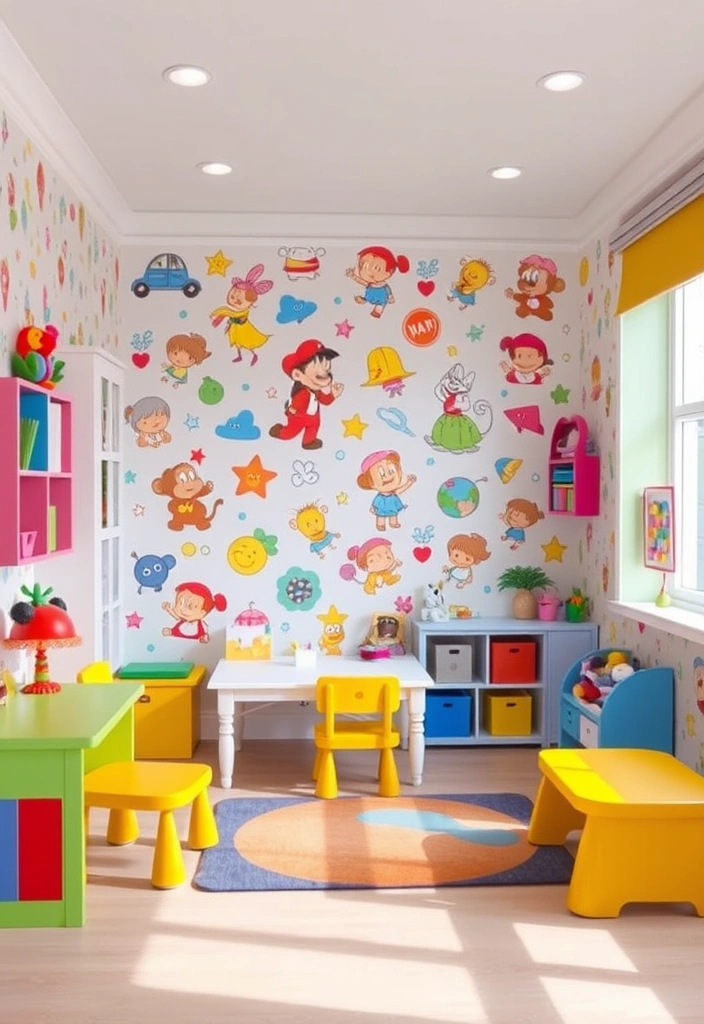 18 Wall Paper Background Transformations That Will Blow Your Mind (Check Out #4!) - 4. Bold and Bright