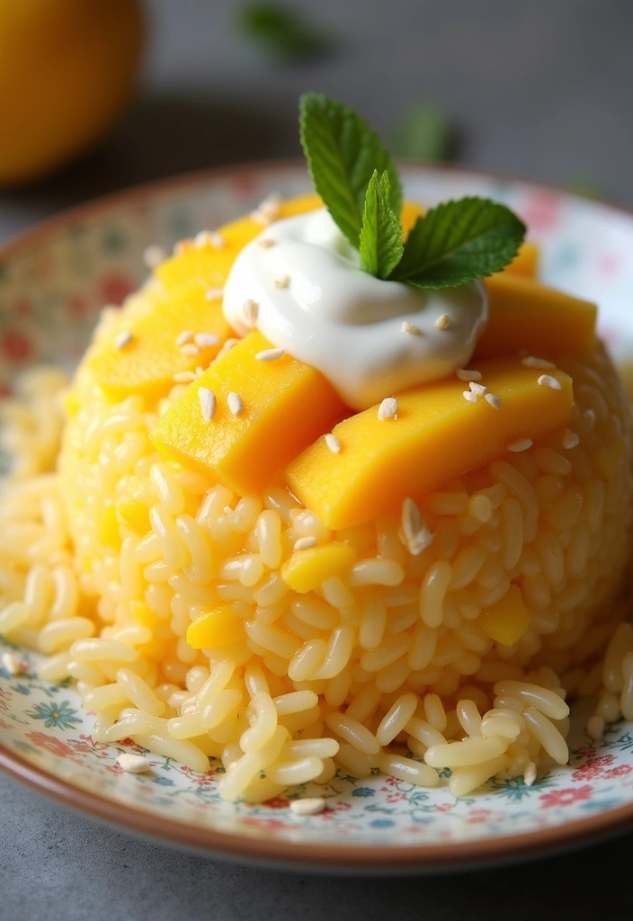 21 Healthy Asian Dinner Recipes That Taste Like a Dream (Don't Miss #12!) - 21. Mango Sticky Rice