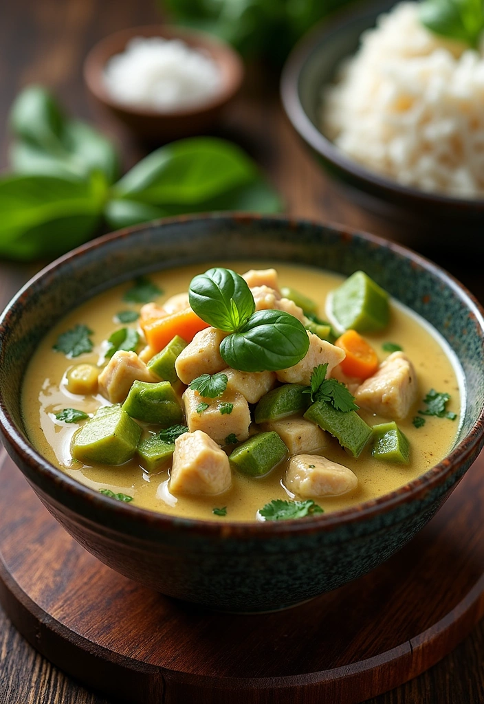 21 Healthy Asian Dinner Recipes That Taste Like a Dream (Don't Miss #12!) - 4. Thai Green Curry with Chicken