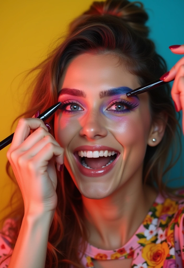 21 Stunning Makeup Tutorials You Can Master in 10 Minutes (You Won't Believe #12!) - 12. Colorful Eyeliner Pop