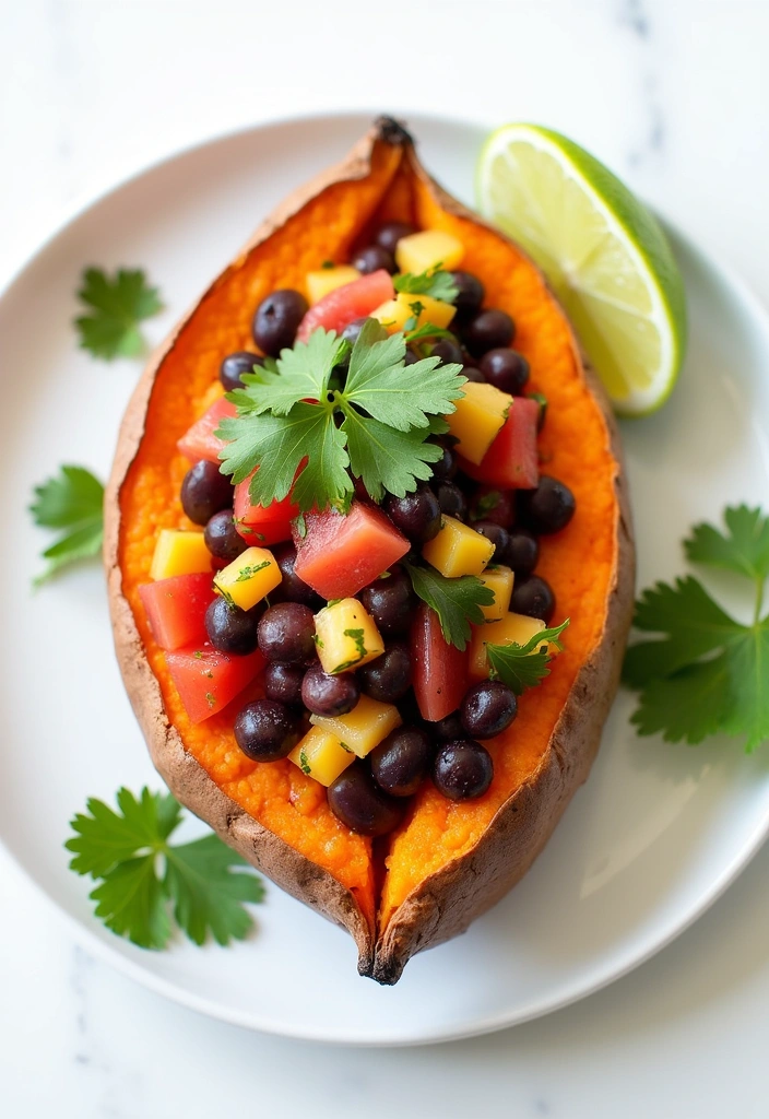 10 Meal Plans That Will Transform Your Weeknight Dinners (You Won't Believe #5!) - 8. Baked Sweet Potato with Black Bean Salsa