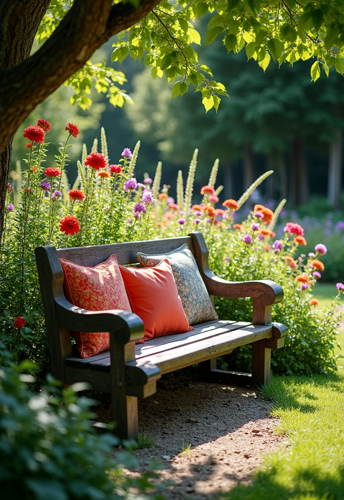 21 Stunning Landscaping Ideas That Will Transform Your Outdoor Space (You Won't Believe #12!) - 18. Garden Benches: Functional Beauty