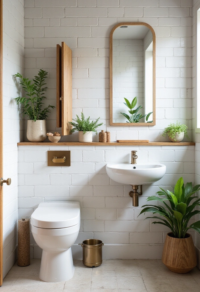 15 Stunning Luxury Small Bathrooms in White That Look Expensive (But Aren't!) - 14. Eco-Friendly Luxury
