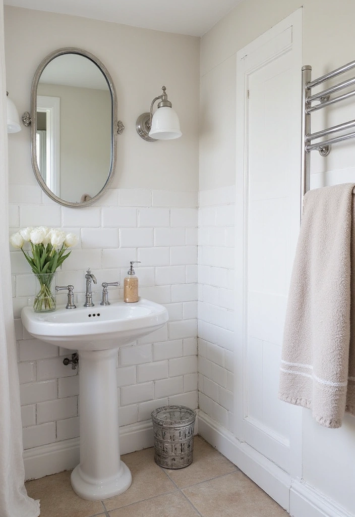 15 Stunning Luxury Small Bathrooms in White That Look Expensive (But Aren't!) - 15. Timeless Classic Design