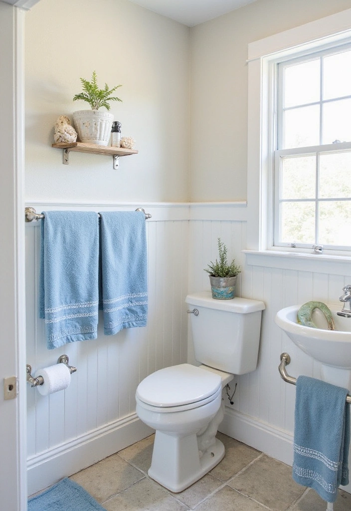 15 Stunning Luxury Small Bathrooms in White That Look Expensive (But Aren't!) - 9. Coastal Retreat