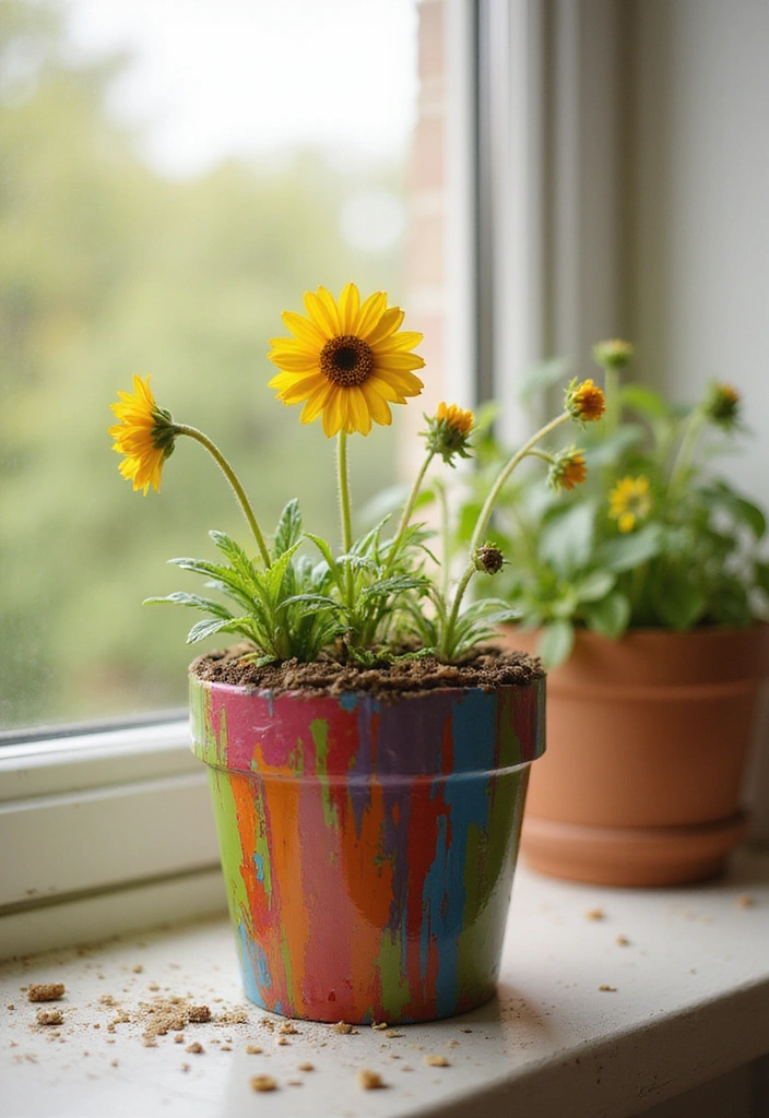 10 Adorable Mother's Day Crafts for Toddlers That Will Melt Your Heart! - 3. Painted Flower Pots