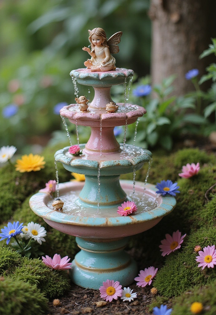 10 Stunning DIY Solar Fountains That Will Transform Your Garden into a Relaxing Oasis! - 3. Whimsical Fairy Fountain