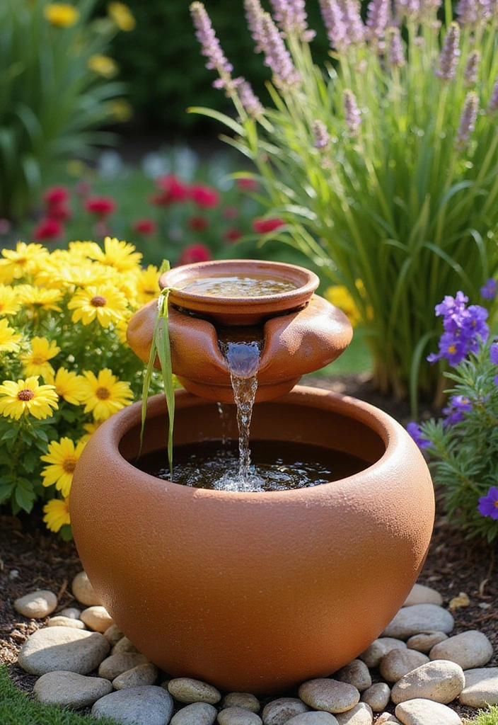 10 Stunning DIY Solar Fountains That Will Transform Your Garden into a Relaxing Oasis! - 7. DIY Pot Fountain