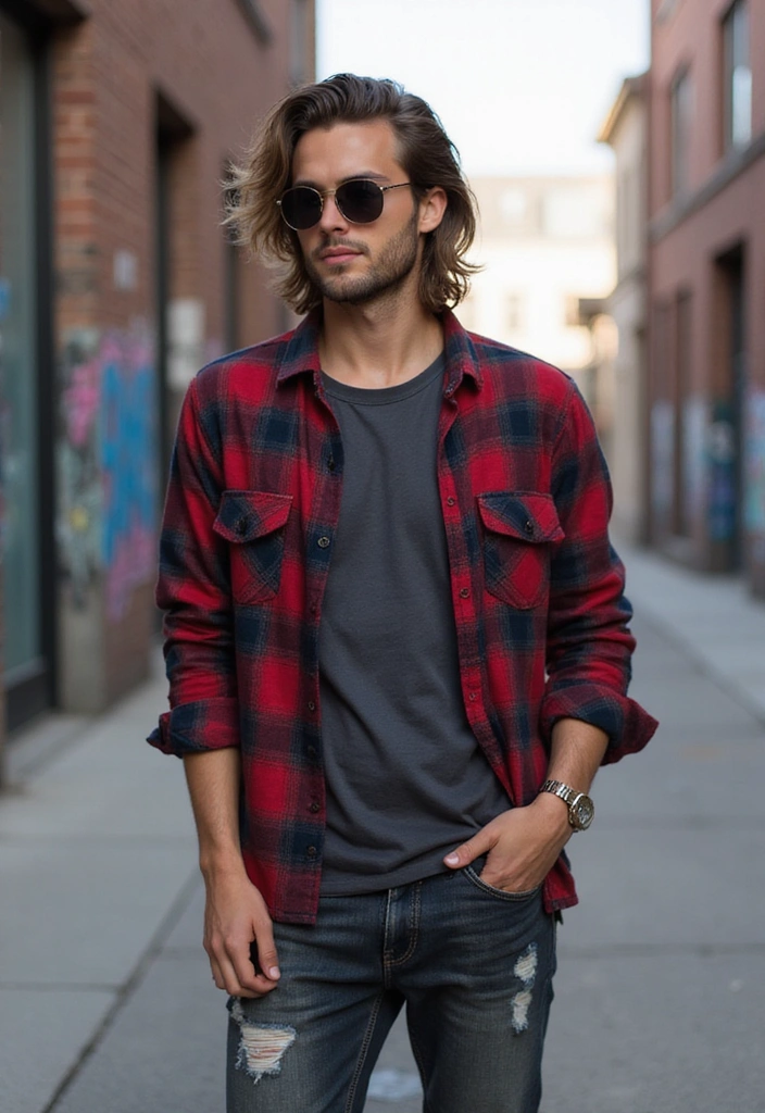 20 Street Style Outfits That'll Make You the Trendsetter of Your Crew (You Won't Believe #10!) - 11. Flannel Shirts