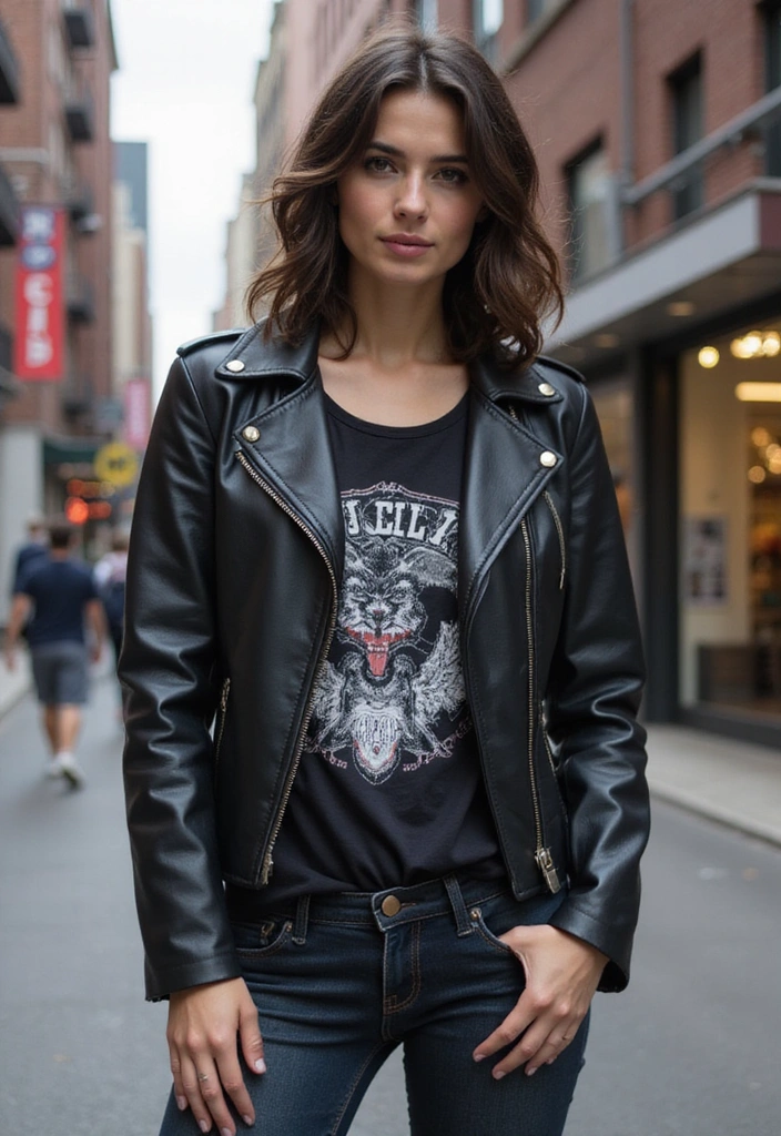 20 Street Style Outfits That'll Make You the Trendsetter of Your Crew (You Won't Believe #10!) - 13. Leather Jackets