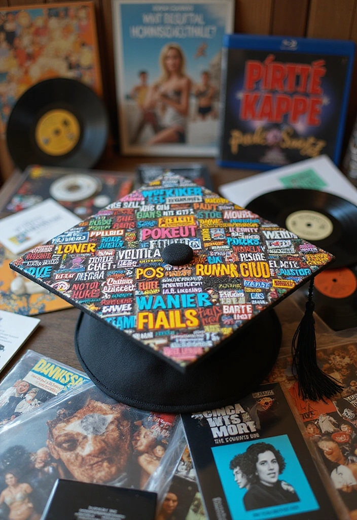 25 Creative Graduation Cap Ideas to Make Your Celebration Unforgettable! - 3. Pop Culture Passion